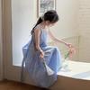 RAISE Sommer Kinder Mädchen Ärmelloses Kleid Baumwolle Blau Kariert Kinder Mädchen Sommerkleid 4-14 Jahre Mädchenkleid Junge Teenager Mädchenkleider