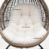 Cojín grueso impermeable para asiento y respaldo de cesta colgante de exterior para columpio, cuna, reclinable