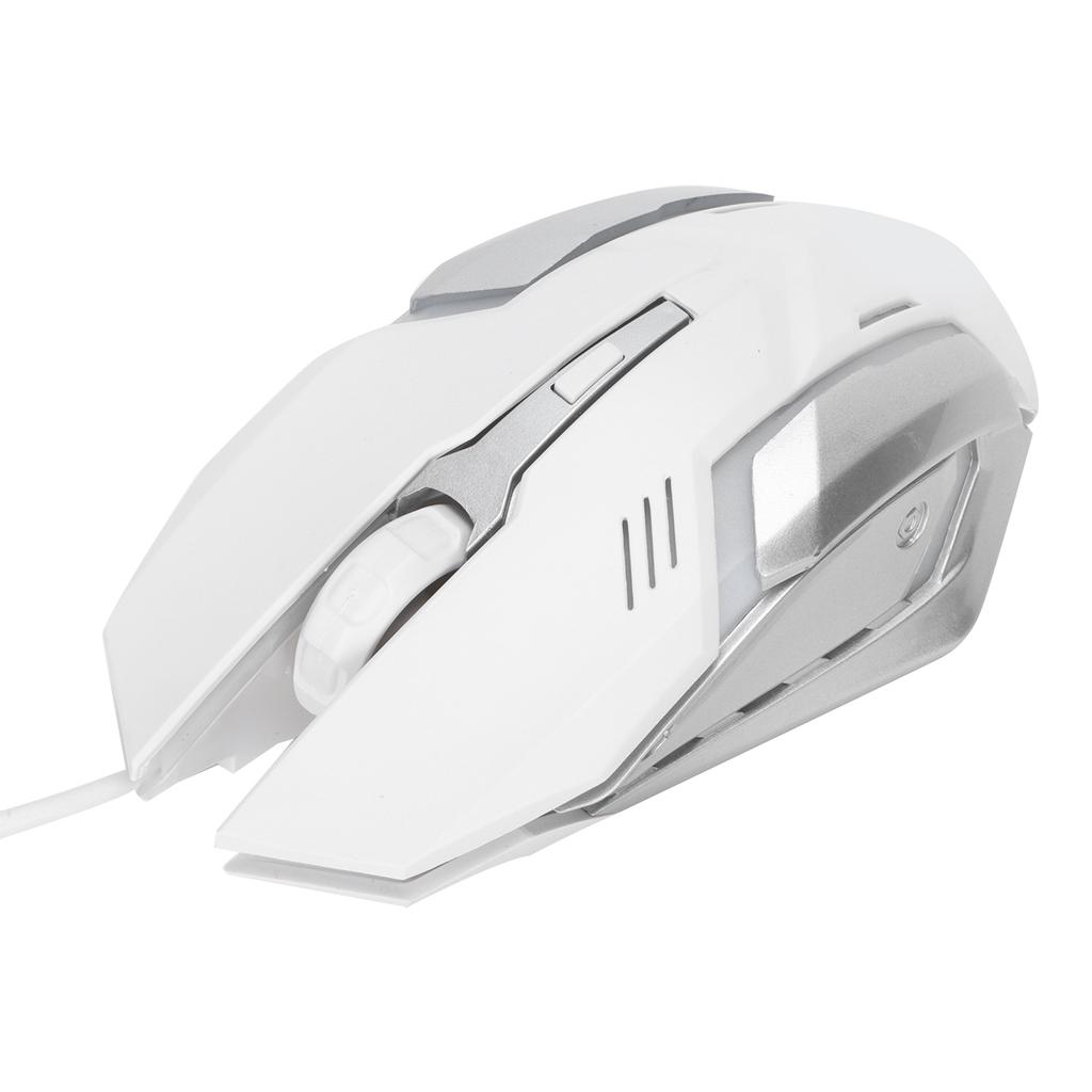 Mouse cu Fir Port USB Gaming Birou Afaceri Luminos Optic Accesorii Computer Albe