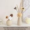 Cream Style Decorative Vases for Living Room, Bedroom, or TV Cabinet with Dried Flowers