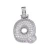 Cross Hip Hop Copper Zircon 26-Letter Pendant Necklace