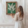 Crystal Pearl Painting 5D DIY Frame Decoration Painting Leaves Home Wall Decoration Transparent Pearl Gemstone Painting Picture Art Crafts