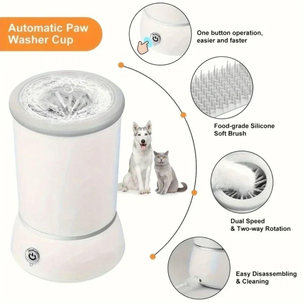 Usb Charging Electrical Pet Paw Cleaner Silicone/Plastic Dog Paw Cleaning Cup  Cat Dog Paw Cleaner