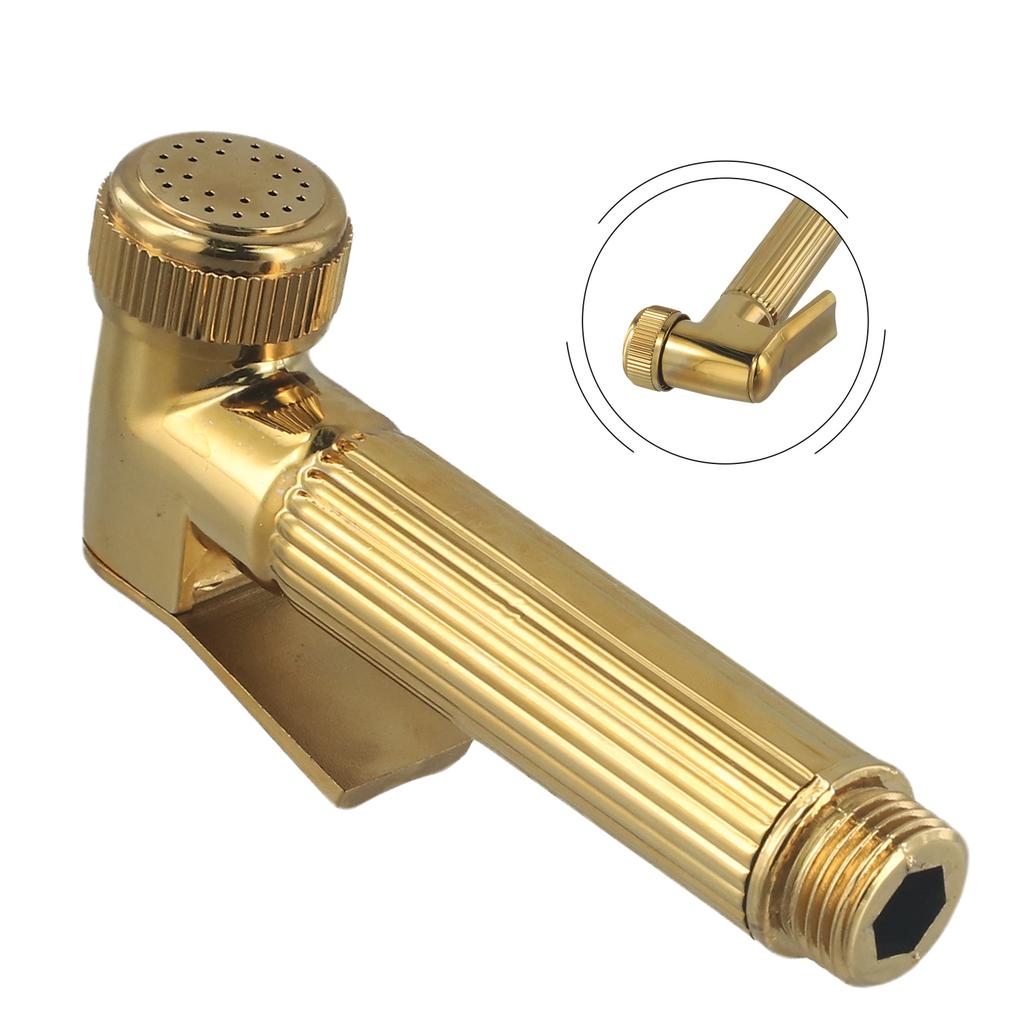 Bidet Sprayer Gold Self Cleaning Shower Head Zinc Alloy