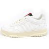 Pristine GUCCI Low Cut Sneakers Web Line White GG Supreme Women 36.5 816818 Used
