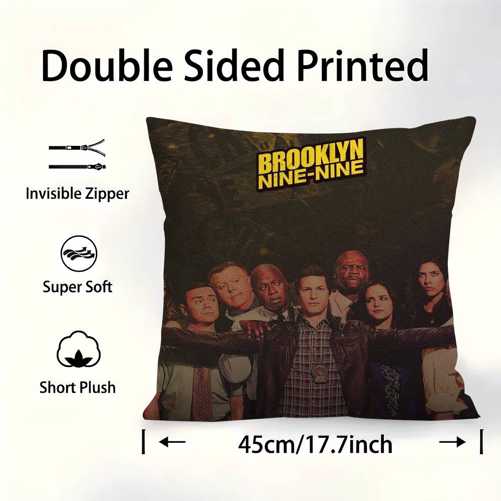 Sitcom BBrooklyn NineNine Pillow Covers Cartoon Sofa Decorative Home Doublesided Printing Short Plush Cute Cushion Cover