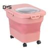 Collapsible Cat Dog Food Storage Container with Lid Wheels Design Large Capacity Dry Dog Cat Food Box Moisture Proof Box