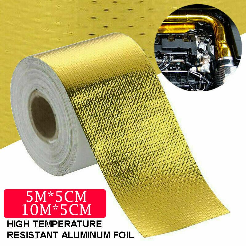Buy High Temperature Reflective Adhesive Gold Heat Shield Wrap Tape 5M