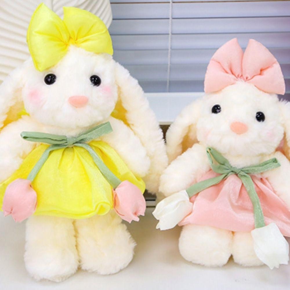 Big Ear Bunny Plush Doll Bow Tie Rabbit Plush Toy Cute Stuffed Animals Rabbit Toy  Birthday Parties