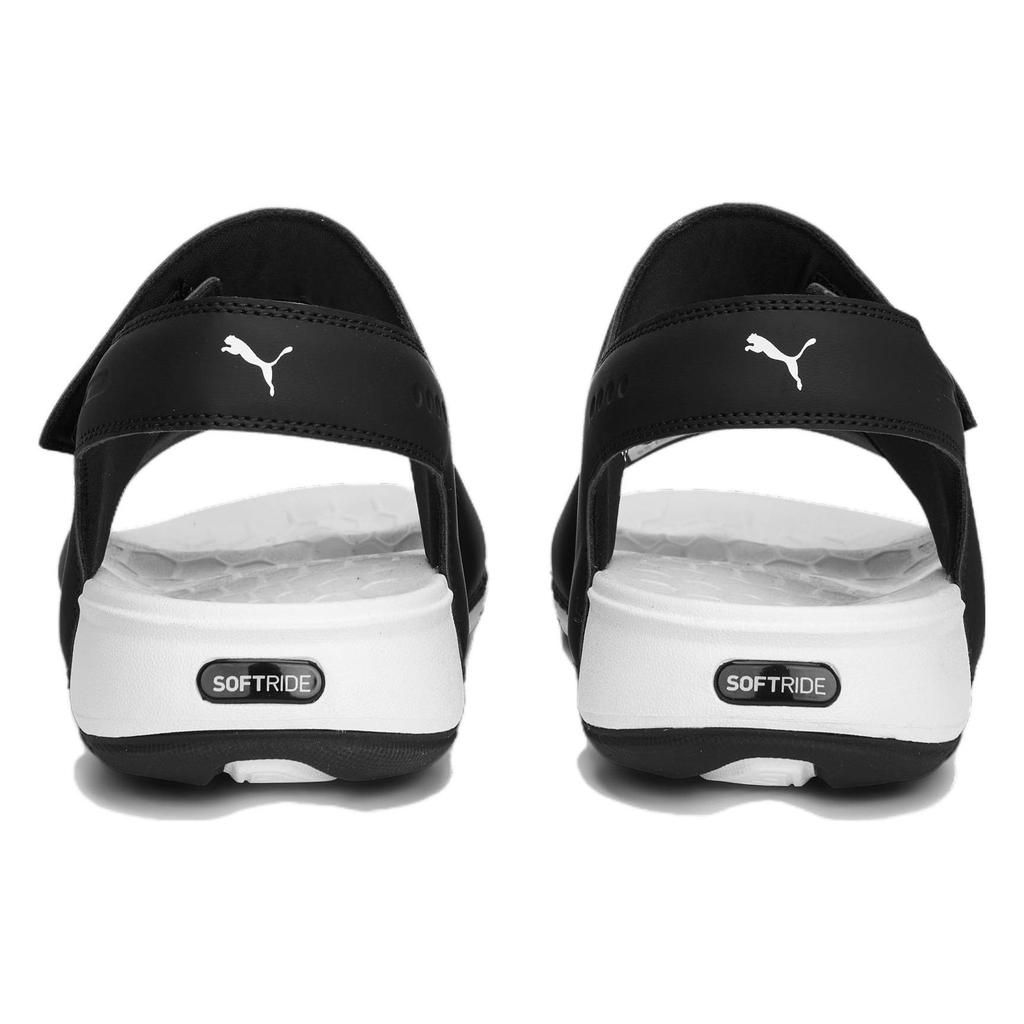 Puma Softride Pure Leather Non-Slip Durable Sports Sandals Unisex Sandals Black White 389083-03