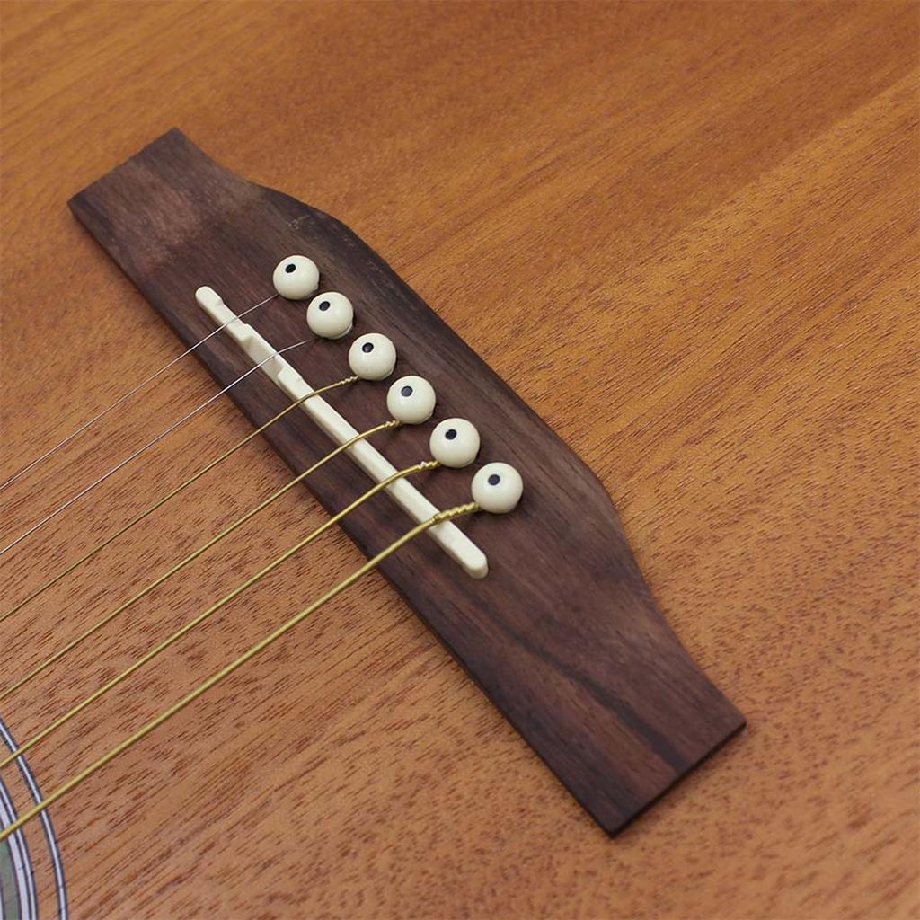 6 Pcs Folk Guitar Stainless Steel Wire Strings Classical Strings Replacement 6-String Guitar Strings Perfect Intonation