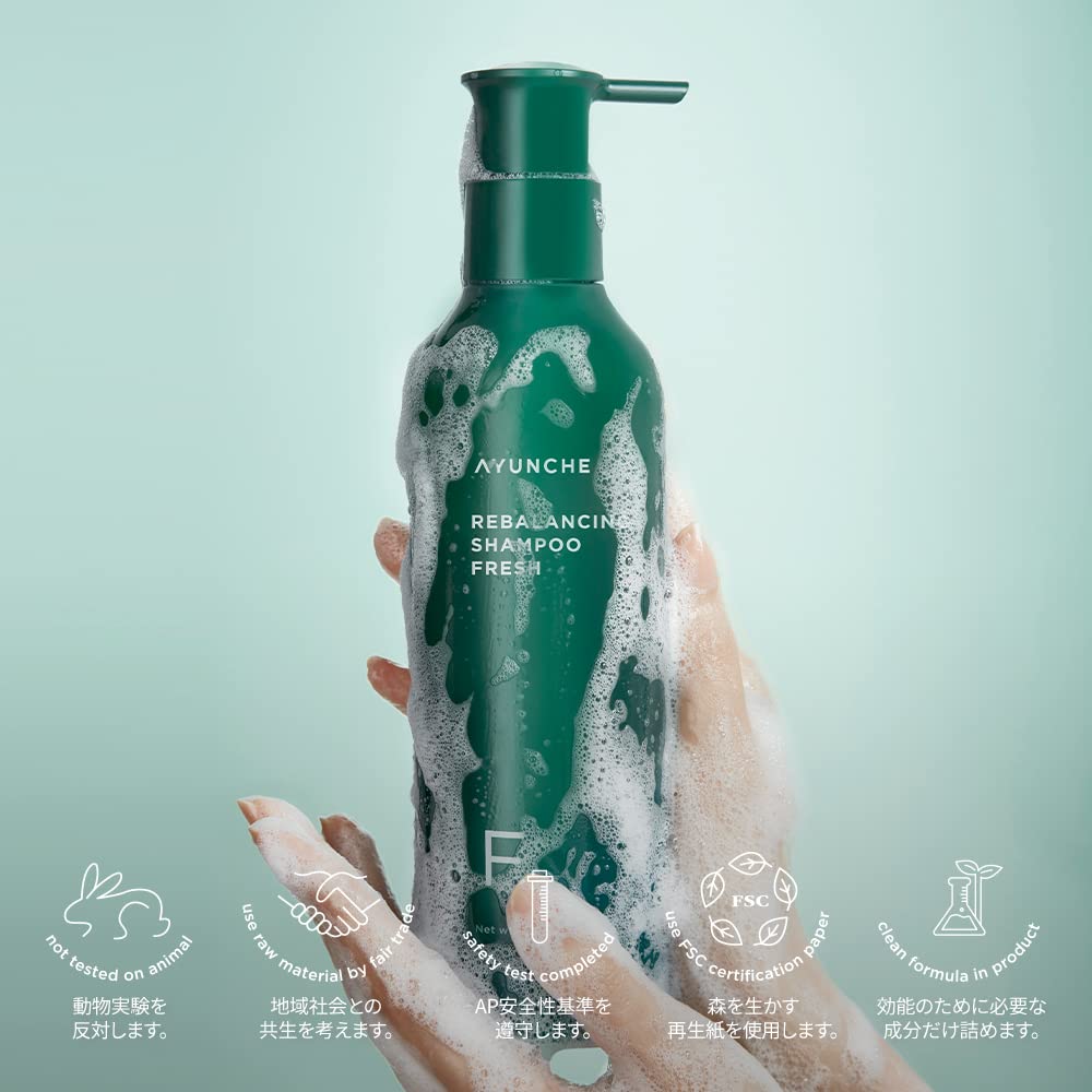 AYUNCHE Rebalancing Shampoo Fresh 350ml Shampoo Scalp Care Hair Loss Prevention Scalp Care Salon Exclusive AYUNCHE Official