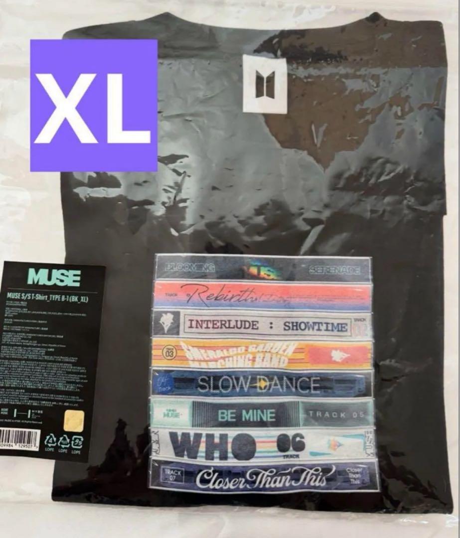 

[Б/У] BTS Jimin MUSE TRACK ЧЕРНАЯ ФУТБОЛКА XL Официальная