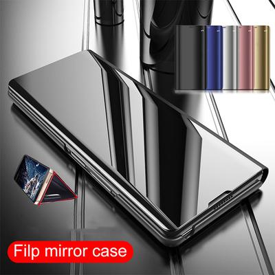 Mirror Flip Case For Xiaomi Poco F6 F5 5G X6 Pro X5 M6 Pro 4G C65 Protective Cover Kickstand Shockproof Capa Shell Coque Fundas