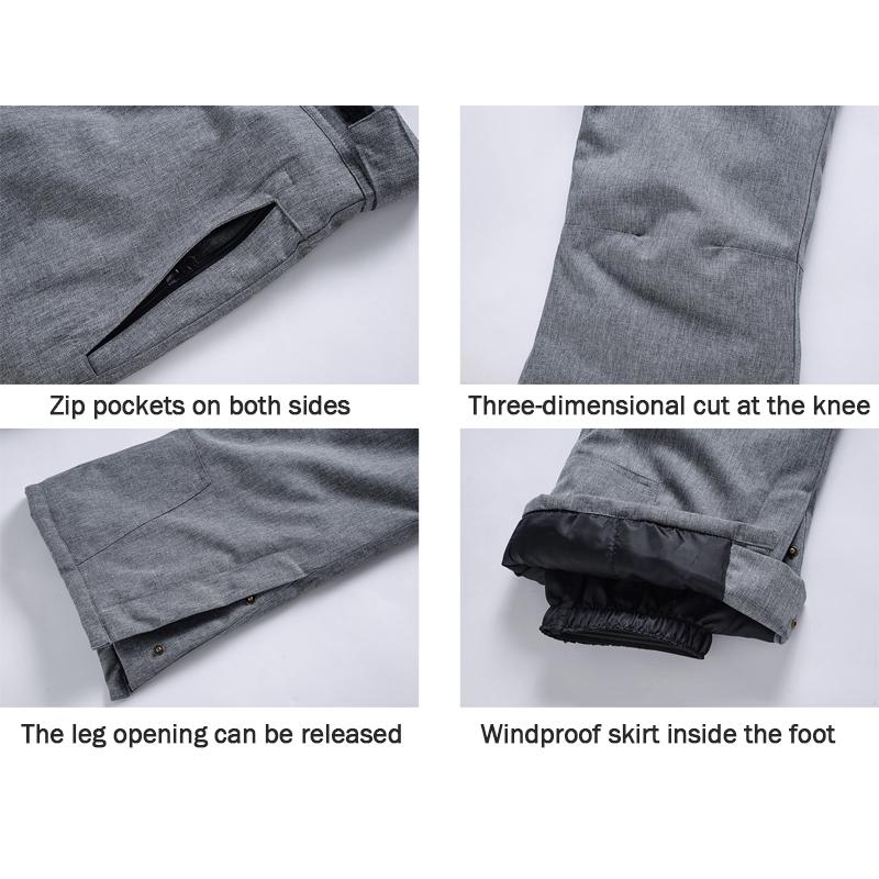 Herren Skihose Hochwertige winddichte wasserdichte warme Schneehose Damen Wintersport Ski- und Snowboardhose