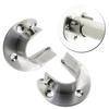 2pcs Closet Rod Wardrobe Pipe Hanging Rail Rod End Support Bracket 25/32mm Dia