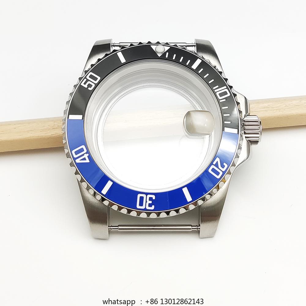Stainless steel case, suitable for Japanese NH35/36 movement, transparent back cover--40MM