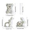 Rabbits Bear Epoxy Resin Molds for Hydroponic Plant, Flower Holders, Plant Propagation Station, Silicone Vase Molds