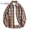 Menswear Clothing Vintage Plaid Shirt New Spring Autumn Long Sleeve Casual Business Daily Button-Down Work Shirt Man Tops