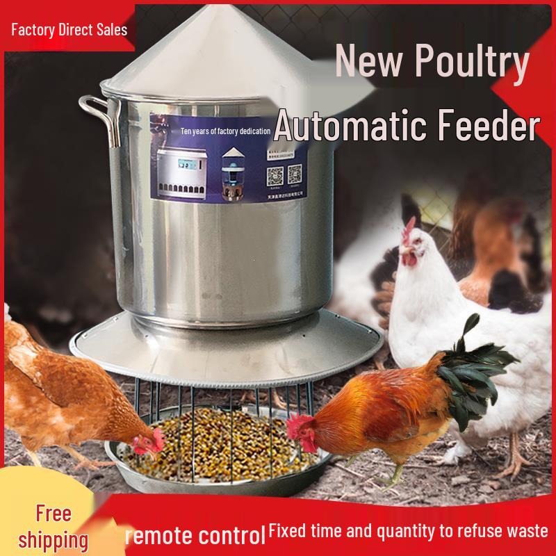 Automatic Poultry Feeder with Timer and Remote Control