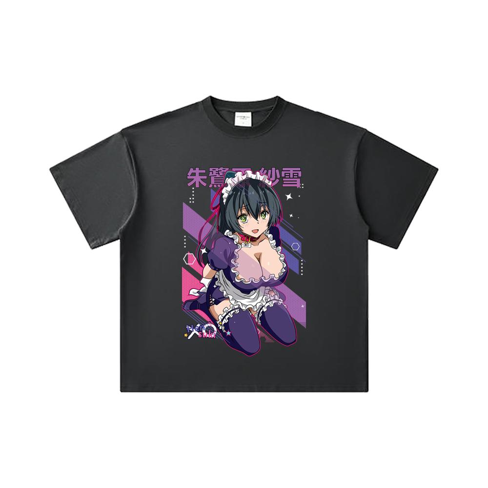 260 GSM Double Yarn 32 Count 100% Cotton Hensuki V1 Sayuki Print Unisex Heavy Cotton T Shirt