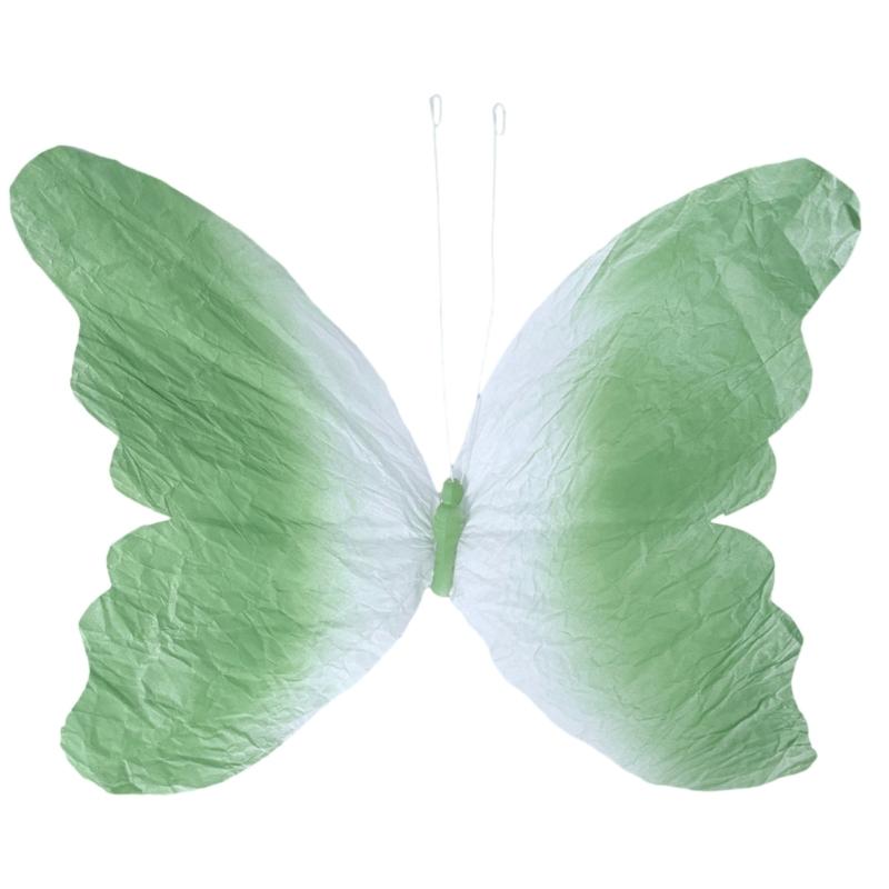 Handmade Crinkle Paper Butterfly Decorations For Storefront Visual Merchandising Event And Photo Backdrops