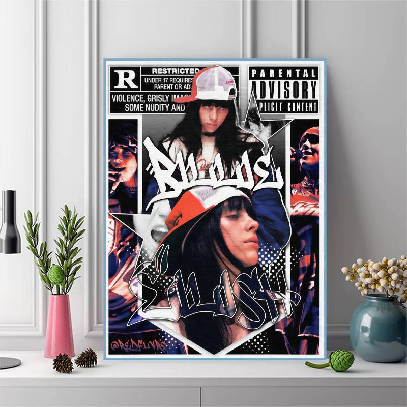 Billie Eilish 100% Round Full Drill 5D DIY Diamond Painting Embroidery Cross Stitch Rhinestone Décor