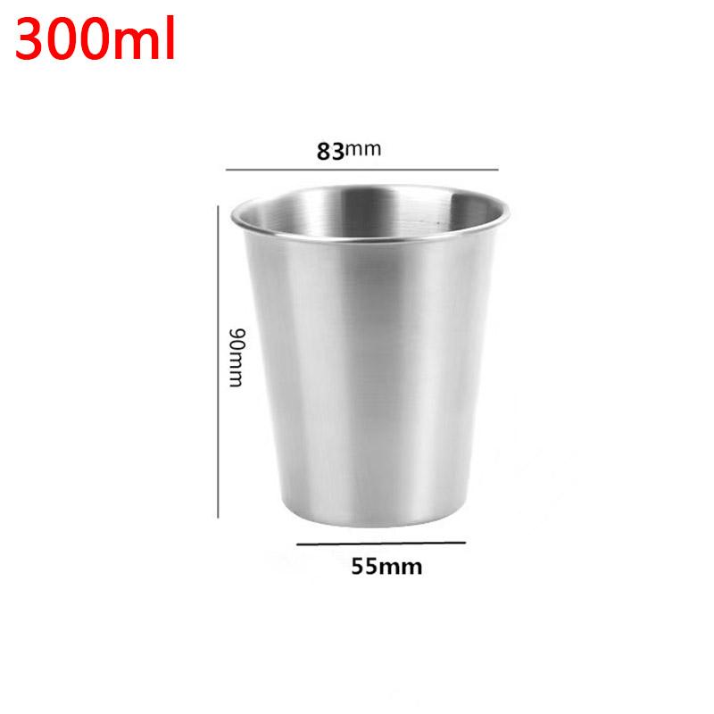 Stainless Steel Metal Cup Beer Cup White Wine Glass Coffee Roller Outdoor Travel Camping Water Cup Kitchen Drinking Coffee Cup