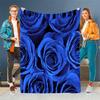 Blue Rose Flannel Digital Printing Flower Blanket Blanket Sofa Blanket Air Conditioning Blanket Universal In All Seasons