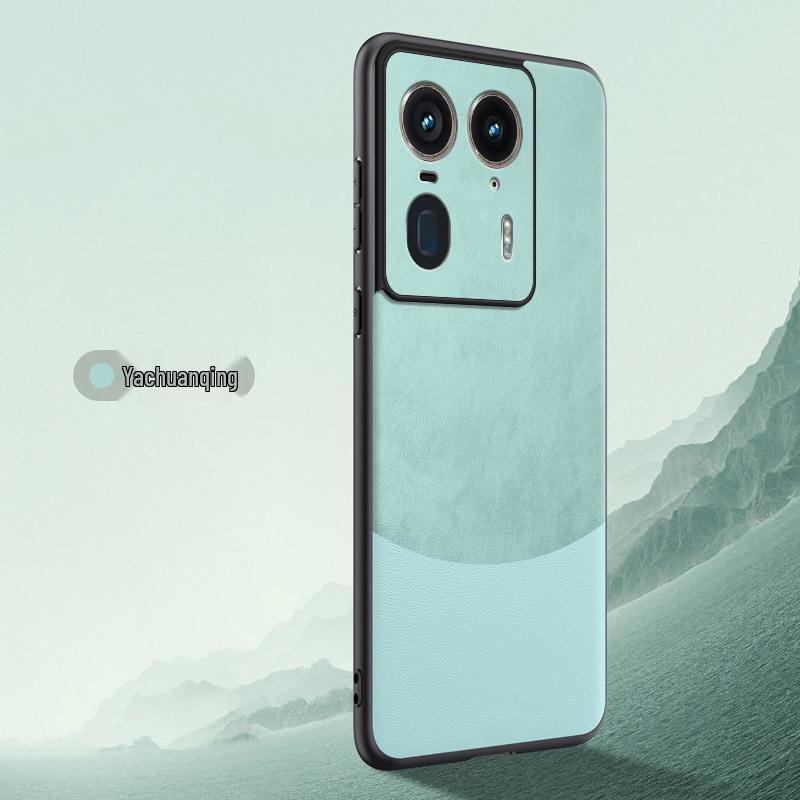 Motorola G54/Edge 60 Fusion Plain Spliced Leather Anti-Drop Case