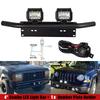 Universal Car Front License Plate Bull Bar Bumper Mount Bracket with 4'' LED Work Light Fog Lamp Holder Offroad Truck Trailer