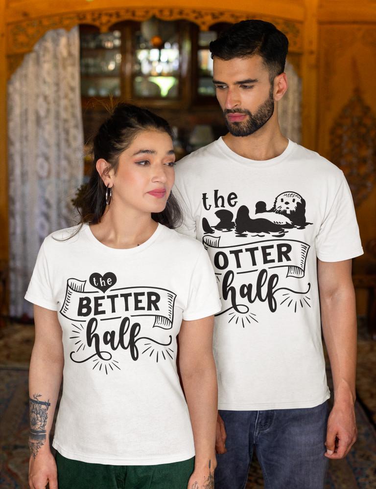 

Funny Partner Shirts Couple T-Shirt Better Half Cotton S-XXXL M