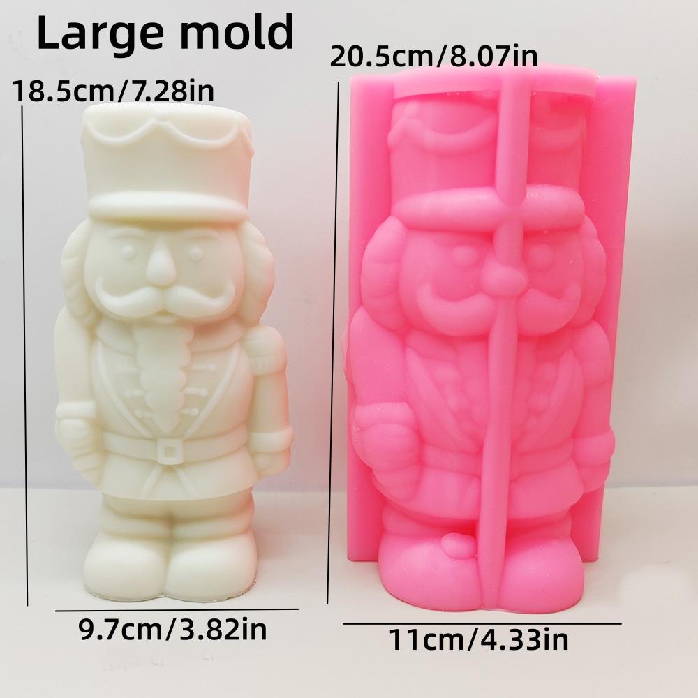 DIY Walnut Soldier Candle Silicone Mold Beard Soldier Epoxy Resin Silicone Mould Walnut Soldier Gypsum Molds Christmas Gift