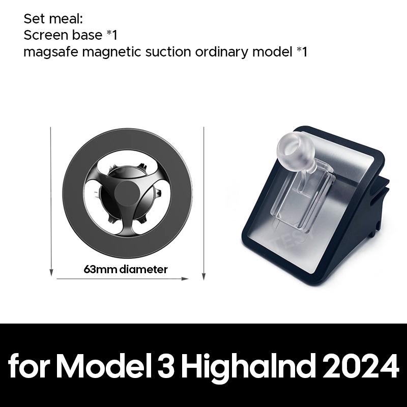 Car Cell Phone Holder Wooden Gravity Support Mount Bracket For Tesla New Model Y Launch JUNIPER 2026 25 Model 3 Hhighalnd 2024