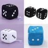 Plush Dice Party Pendant Soft Fluffy Car Decoration