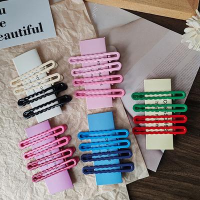 4pc Lovely Alloy Colorful Hair Side Clips Hairpin for Women Girls Children Retro Headband for Hair Accessories Headwear Ornament