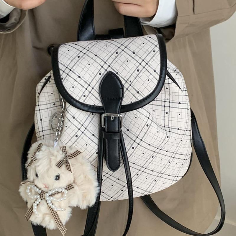 Niche Women's Backpack, New Casual Women's Bag, Plaid Bag, Commute To Work, Go Out, Travel Backpack