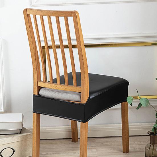 Housse de siège élastique en similicuir antidérapante imperméable résistante à l'huile isolation thermique couleur unie résistante aux rayures