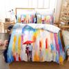 King Quen Lovers Beding Set Single Twin Ful Quen King-Sized Dimensionsd Dimensions Lover Oil Painting Bed Linen Set Aldult Kid Bedrom Duvetcover 012