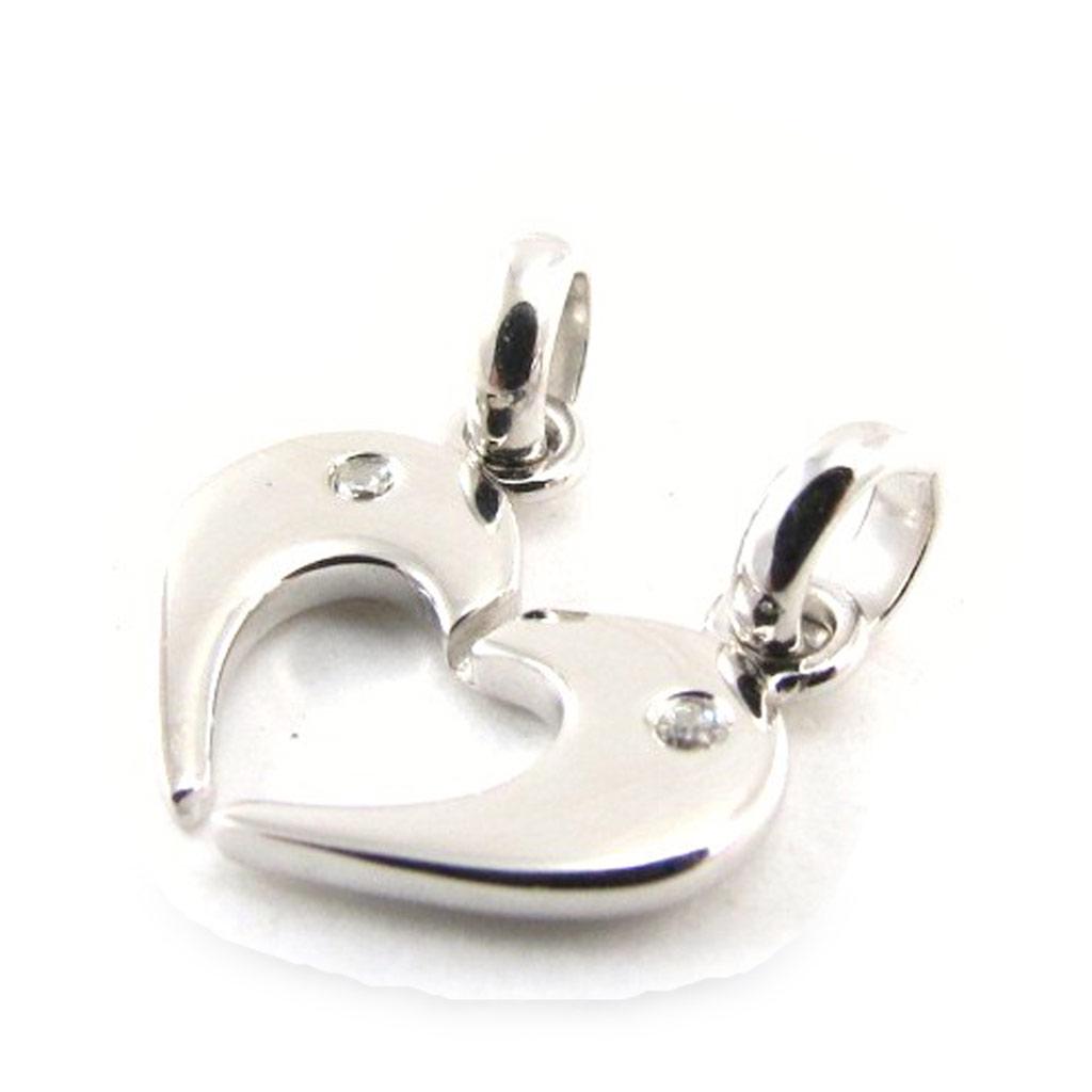 Les Trésors De Lily [J2054] - Silver Pendant 'Love', Silver-white (rhodium-plated) Breakable - 15x14 Mm