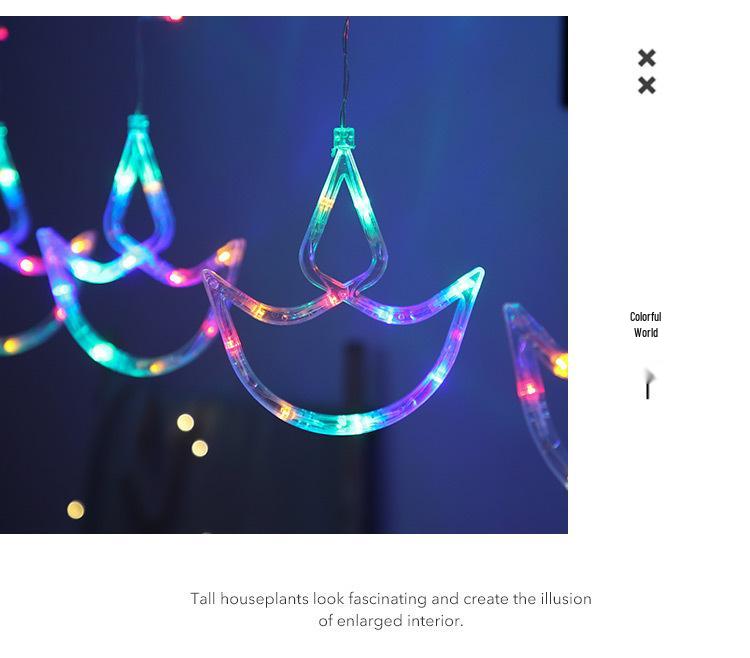 LED Colored String Lights - Indian Diwali Festival Anchor and Curtain Decoration