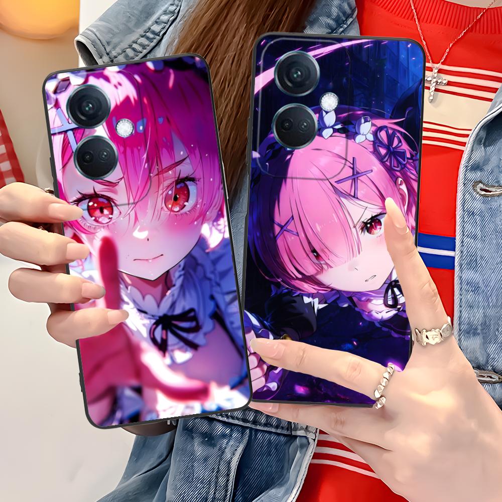 ReZero Ram Waifu Handyhülle für OPPO Find X9 X8 X7 X6 X5 X3 X2 Plus s Pro Ultra Lite Bunter Druck Schutzhülle Hülle Luxus