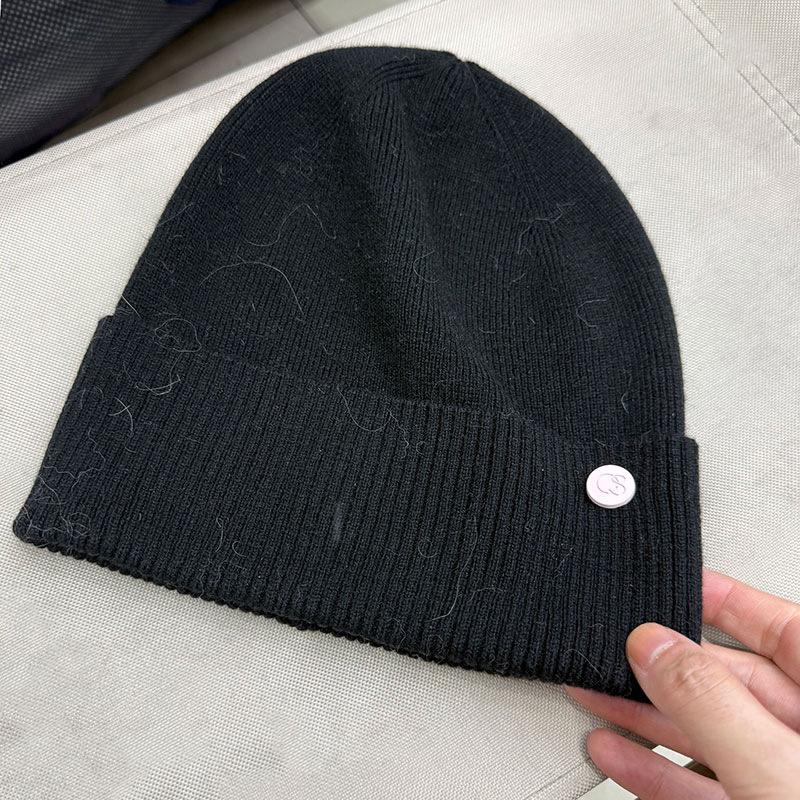High version rabbit fur knitted wool hat women's autumn and winter thin bag head warm ear protection face small pile cold hat