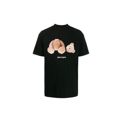 Palm Angels Bear Short-Sleeve Tee Black/Brown Men Tops PMAA001R21JER0011060