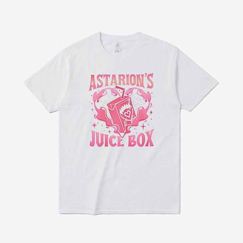 

Свободная и универсальная футболка с принтом сока Астариона на лето 2025 года, подходит как для мужчин, так и для женщин 4XL