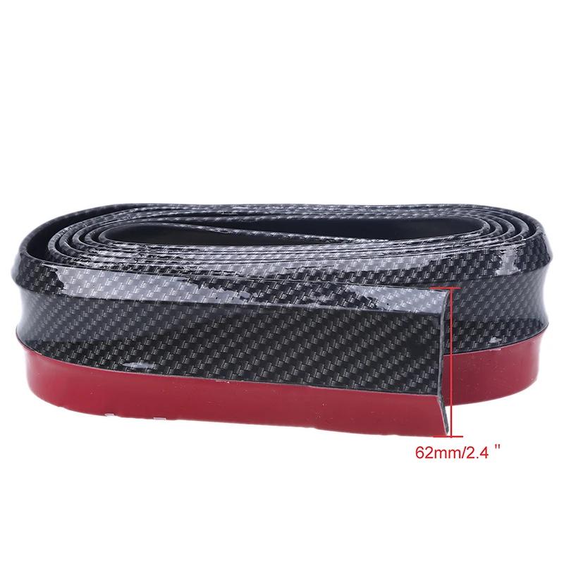 2.5M Car Rubber Bumper Guard Protector Door Edge Strip Trim Moulding Anti-collision Front Bumper Lip Splitter Stickers