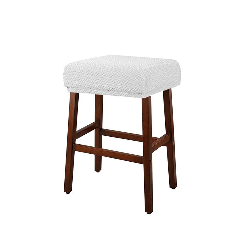 

Эластичные чехлы на прямоугольные барные стулья, жаккардовый чехол на туалетный табурет, моющиеся чехлы на барные стулья, чехлы на сиденья барных стульев, седловидное сиденье белый