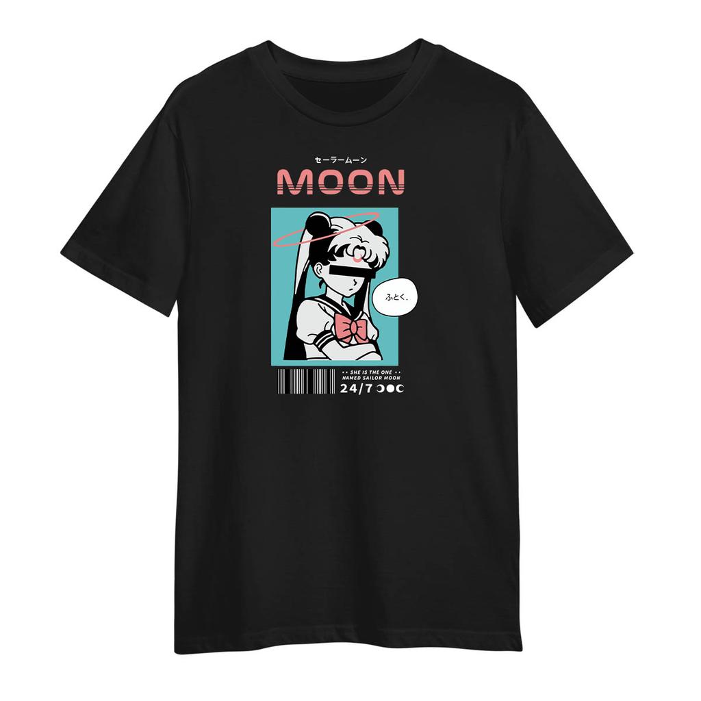 Moon Anime Girl Nasa Japanese Movie T-shirt Nice and Nostalgic