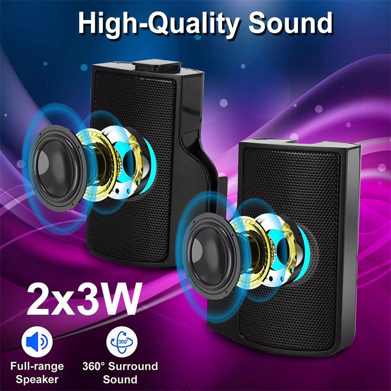 Clip On Usb Speaker For Notebook Laptop Pc Desktop Tablet Wired Stereo Speaker Line Controller Soundbar