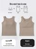 Slim-Fit Women's Threaded Tank Top with Integrated Pads - Comfortable, No Restriction, Ideal for Spring/Summer Yoga & Outer or Base Layer Wear.